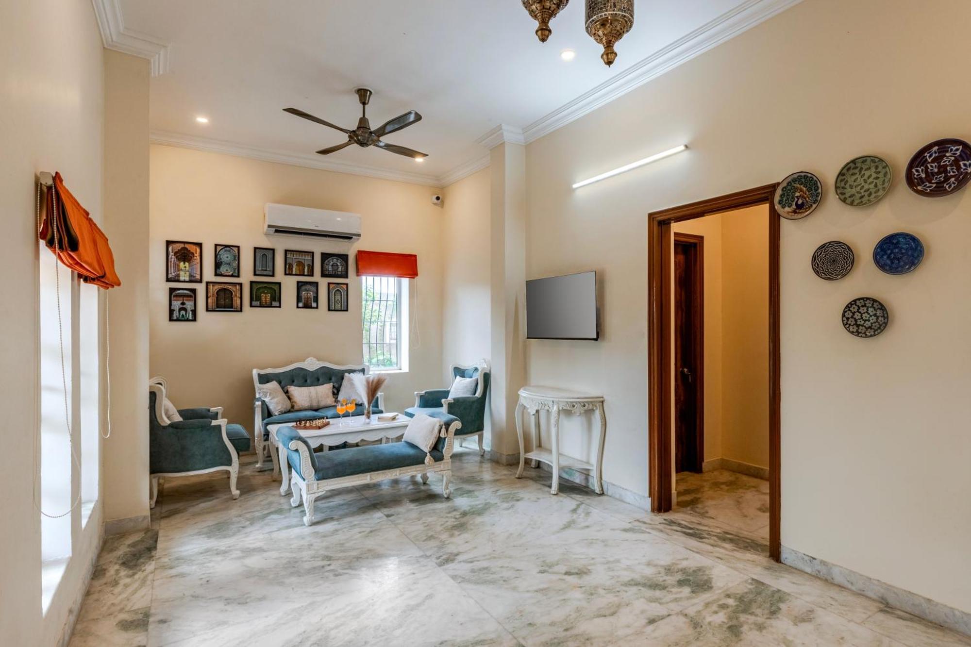 Elivaas 3 Bhk With Pvt Pool & Lush Garden - Oakwood Villa Jaipur Bagian luar foto